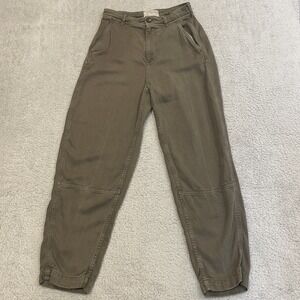 Everlane Relaxed Barrel Buttersoft Chino Pant Womens 0 Kalamata Tencel